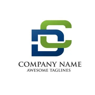 Letter DC logo vector Stock Illustration