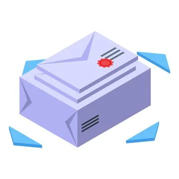 Letter delivery icon isometric vector. Fast free 库存插图