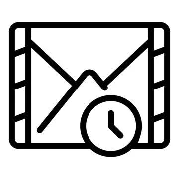 Letter delivery icon outline vector. Envelope correspondence 库存插图