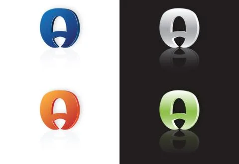 Letter a design icon Stock Illustration