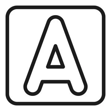 Letter design icon outline vector. Rotate interface Stockillustratie