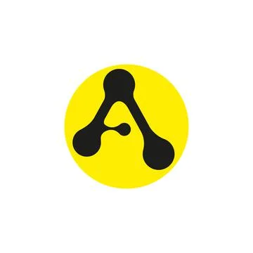 Letter A design for science and technology. Vector Stock Illustration