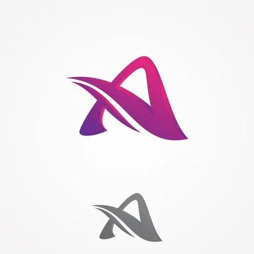 A letter design vector illustration template with color gradation for busin.. Stock Illustration