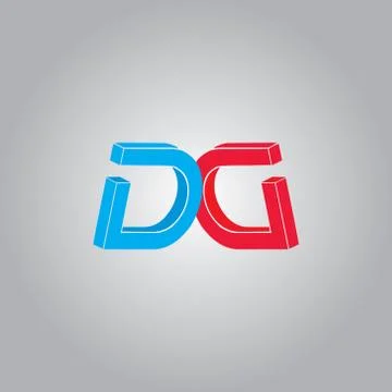 Letter dg 3d logo vector Stock Illustration