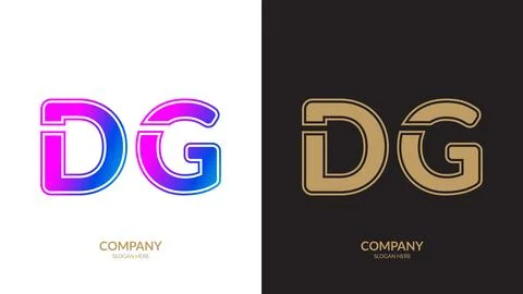 Letter DG logo design vector template. Stock Illustration