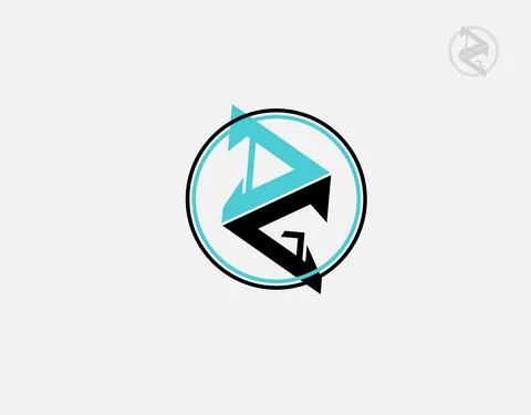 Letter DG logotype on white background in vector illustration Stock Illustration