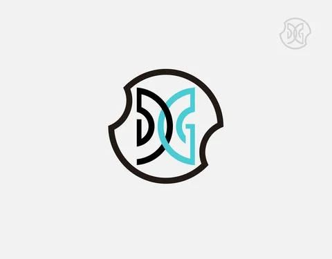 Letter DG logotype on white background in vector illustration Stock Illustration