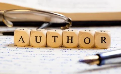 Letter dices concept: author Stock Photos