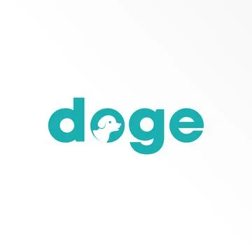 Letter DOGE free logo vector stock. Dog abstract design concept. Stock Illustration