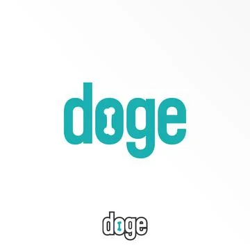 Letter DOGE free logo vector stock.  Bone abstract design concept. Stock Illustration