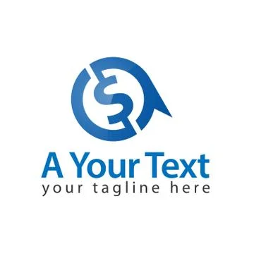 Letter a dolar vector sign Stock Illustration