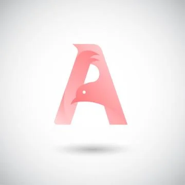 Letter A With Dove Logo Template. Creative and Elegant Logo design. Stock Illustration
