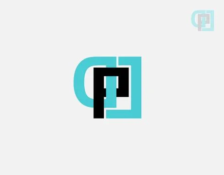 Letter DPJ logotype on white background in vector illustration Illustrazione stock