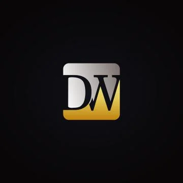 Letter DW Initial Logo Design Symbol Stock Illustration