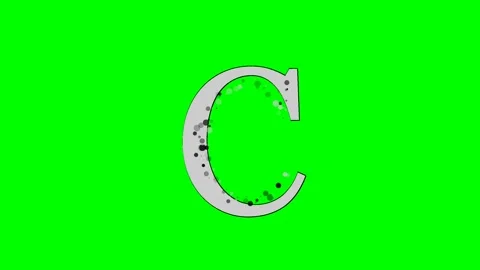 Letter Dynamic - Chroma Key Green Screen Footage Video stock 336892791