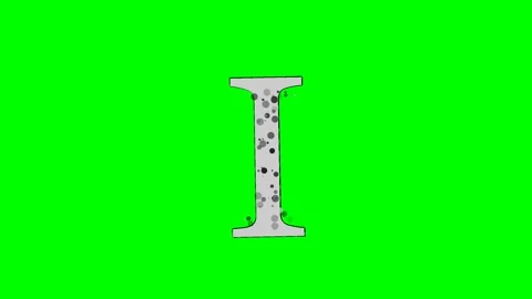 Letter Dynamic - Chroma Key Green Screen Footage Video stock 336892799