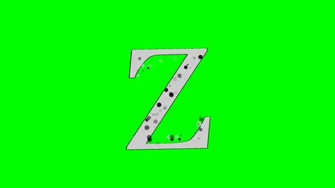 Letter Dynamic - Chroma Key Green Screen Footage Video stock 336892822