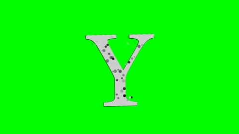 Letter Dynamic - Chroma Key Green Screen Footage Video stock 336892836