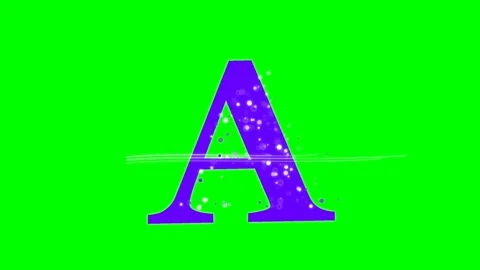 Letter Dynamic - Chroma Key Green Screen Footage Video stock 336892913