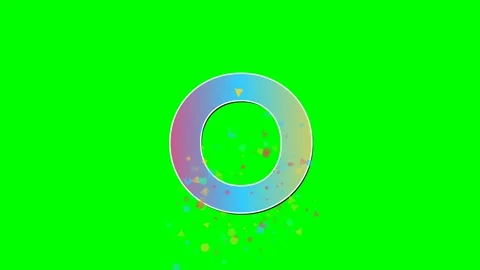 Letter Dynamic - Chroma Key Green Screen Footage Video stock 336898843