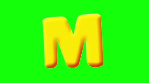 Letter Dynamic - Chroma Key Green Screen Footage Video stock 341587246