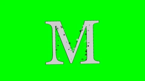 Letter Dynamic on Green Screen Chroma Key Background Stock Footage 336892807