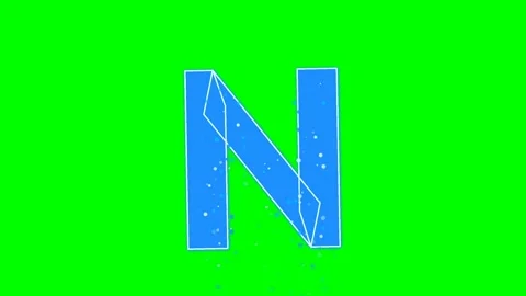 Letter Dynamic on Green Screen Chroma Key Background Video stock 336892850