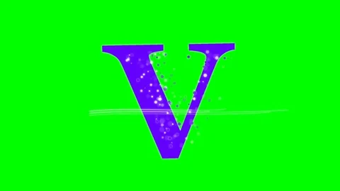 Letter Dynamic on Green Screen Chroma Key Background Video stock 336892938