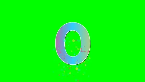 Letter Dynamic on Green Screen Chroma Key Background Stock Footage 336898785