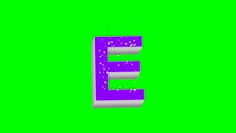 Letter Dynamic on Green Screen Chroma Key Background Stock Footage 336899003