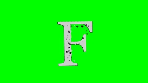 Letter Dynamic Isolated Green Screen Stock Video Video stock 336892796