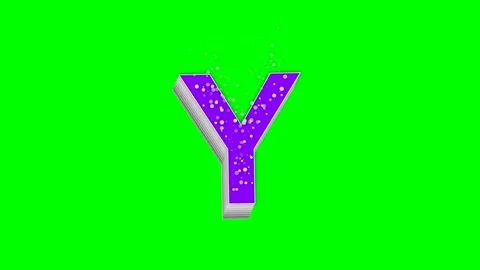 Letter Dynamic with Made on Green Screen Chroma Key Background Video stock 336899050