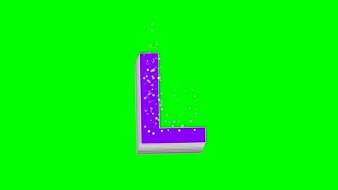 Letter Dynamic with Number on Green Screen Chroma Key Background Stock Footage 336899000