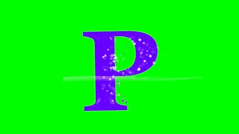 Letter Dynamic with Reflected on Chroma Key for Compositing Video stock 336892932