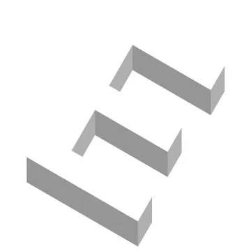 The letter E in 3d Stock Illustration