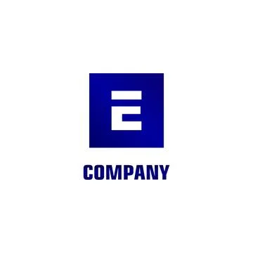 Letter E Alphabetic Logo Design Template, Black, Box, Rectangle, Square Log.. Stock-Illustration