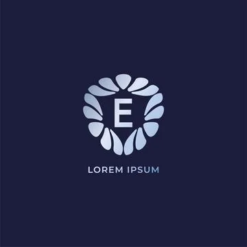 Letter E Alphabetic logo design template. Luxury decorative alphabet logo i.. Stock-Illustration