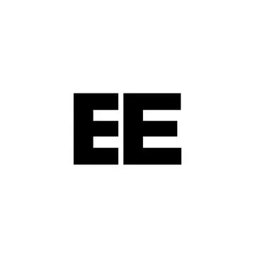 Letter E and E, EE logo design template. Minimal monogram initial based log.. イラスト素材