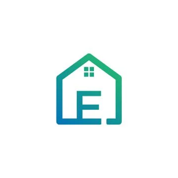 Letter e architect, home, construction creative logo template Stock Illustration