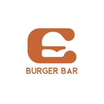 Letter E burger bar logo. Burger shop logo Stock Illustration