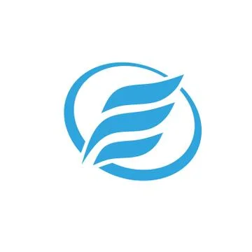 Letter E with circle logo Illustrazione stock