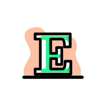 Letter E Conceptual Icon Vector Illustration Design Stock Illustration