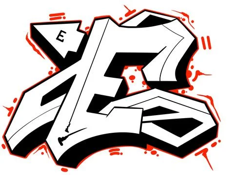 Letter e digital Stock Illustration