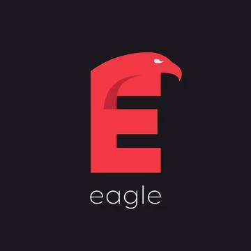 Letter E eagle vector logo design template Stock Illustration