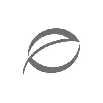 Letter e ecology leaf logo vector Illustrazione stock