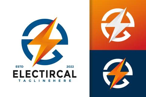 Letter E Electical Bolt Logo Design, Brand Identity logos vector, modern logo Illustration