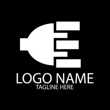 Letter E electric logo design vector Иллюстрация