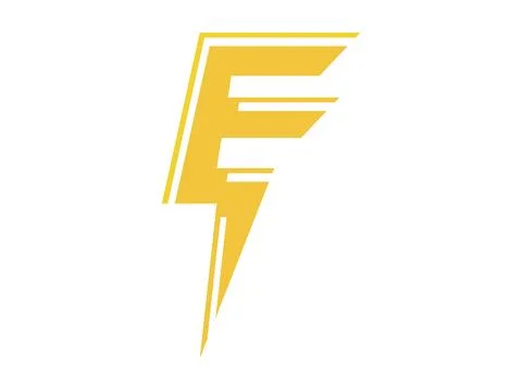 Letter E Electricity Lightning Icon Design, Electric Power Energy Logo Symb.. Stock Illustration