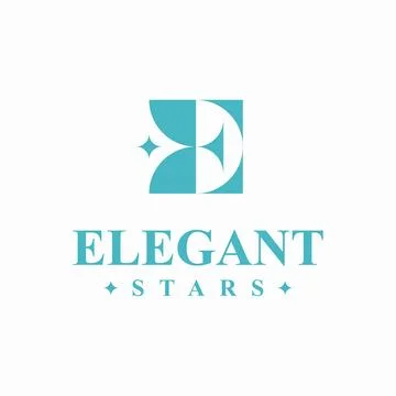 Letter E Elegant with Star, D Inside of E Logo Design for Business or Indus.. Stock Illustration