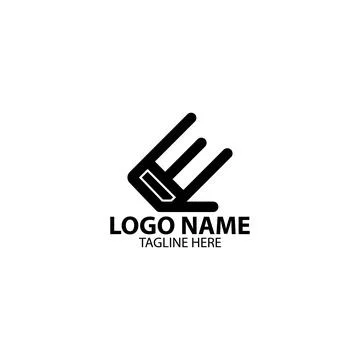 Letter E eraser logo design vector Stock Illustration
